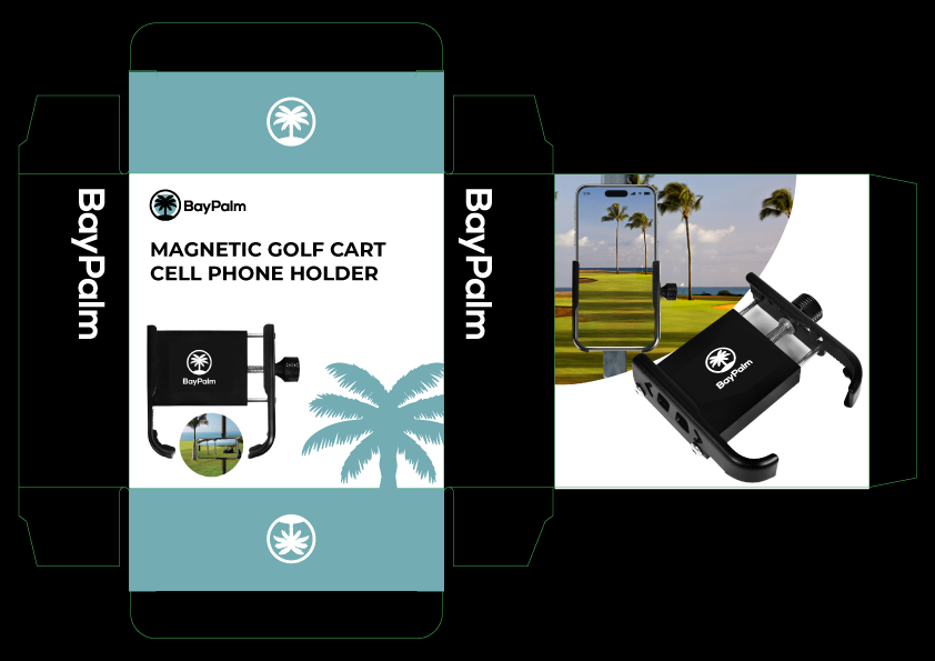 BayPalm Golf Cart Phone Holder